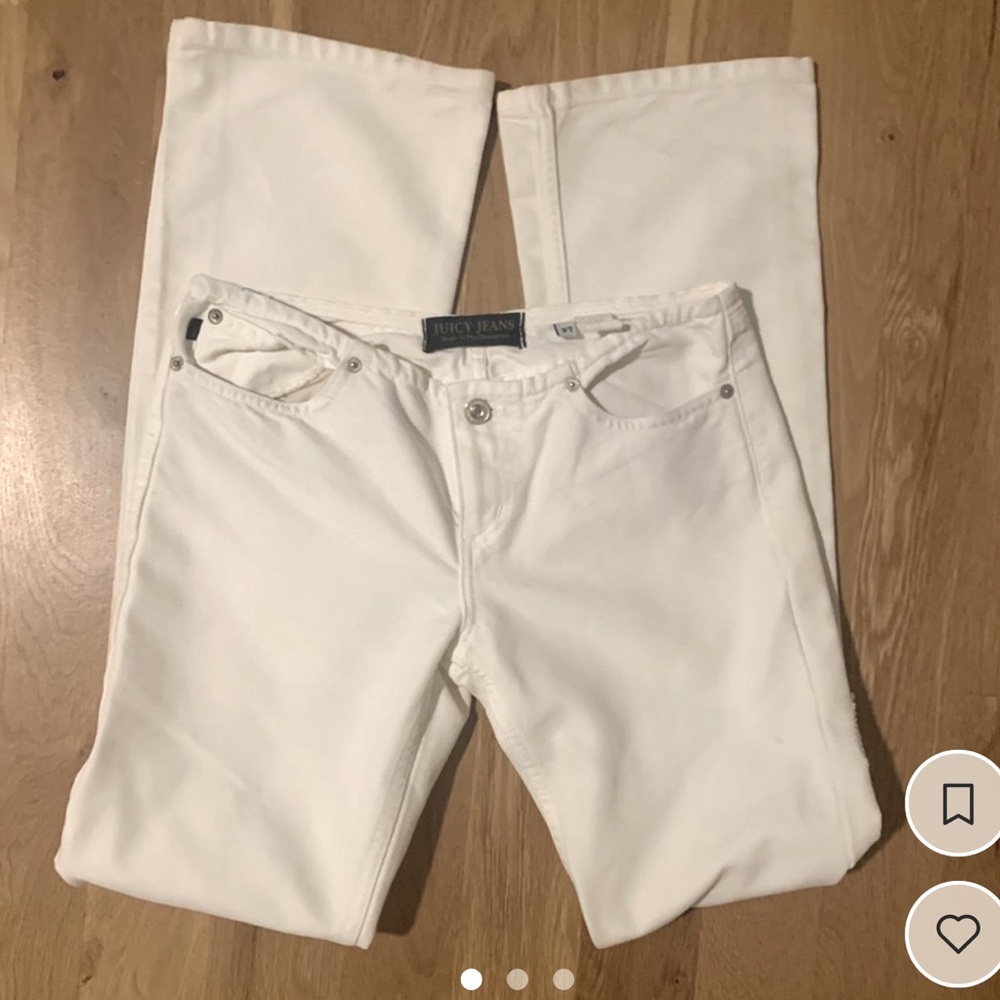 VINTAGE White Low Waisted Flare Juicy Jeans Juicy Couture